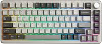 Yunzii B75 PRO Grijs Mechanisch Draadloos Toetsenbord 75% Qwerty Gaming Keyboard RGB Lichten Cacao Cream V2 Switches