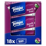 Tempo zakdoek zacht en vrij reuzenverpakking 18 verpakkingen (elk 10 pakjes x 9 doekjes), 1 stuks (1 x 18 stuks)