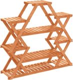 vidaXL Plantenstandaard - 110x25x105 cm - Massief Vurenhout
