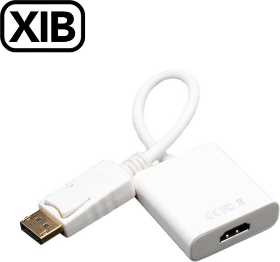 XIB Displayport naar HDMI / DP to HDMI adapter - Wit
