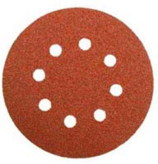 Wolfcraft - 5 klittenbandschijven voor hout/metaal, Ø 125 mm, korrel 240