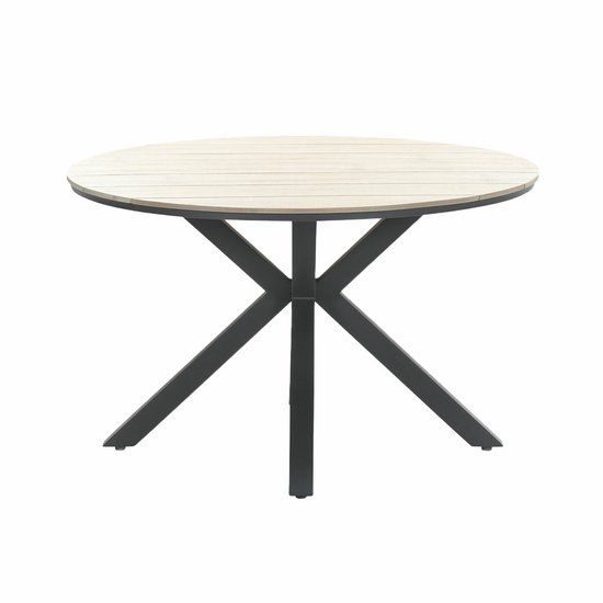 Garden Impressions Edison Round Dining Table - Ø122 cm - Brown/Anthracite