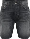 ONLY & SONS ONSEDGE Straight Fit Bermuda Shorts Homme XL Coton Élasthanne Washed Black