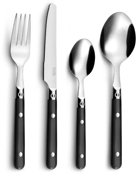 Amefa Saxo Bestekset - 16 Delig - Metaal - Tweekleurig