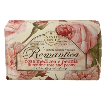 Nesti Dante Sapone Romantica Florentijnse rozen Pioenroos zeep 250 gr
