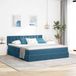 Maison Exclusive - lit de rangement LED avec matelas, bleu foncé, 180 x 200 cm, velours