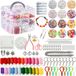 Icecat Kit de création de bijoux 4600 pièces en mallette 3 niveaux – perles lettres, fil à bracelet, outils, coffret pour colliers et boucles d’oreilles