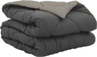 vidaXL Zomerdekbed 200 x 135 cm zomer 200 gsm lichtgrijs en antraciet