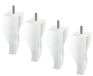 Margot Louis XV set van 4 lattenpoten, wit, hoogte 15 cm