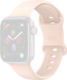 By Qubix - Apple Watch bandje - Siliconen sportbandje - Zandroze - S/M - 44mm/45mm/46mm/49mm