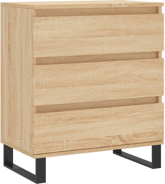 vidaXL Dressoir 60x35x70 cm Bewerkt Hout Sonoma Eikenkleurig