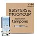 &SISTERS® Mooncup Heavy/Super Plus Flow Kartonnen Applicator Tampons, Biologisch Katoenen Sluier & Kern, 144 Tampons