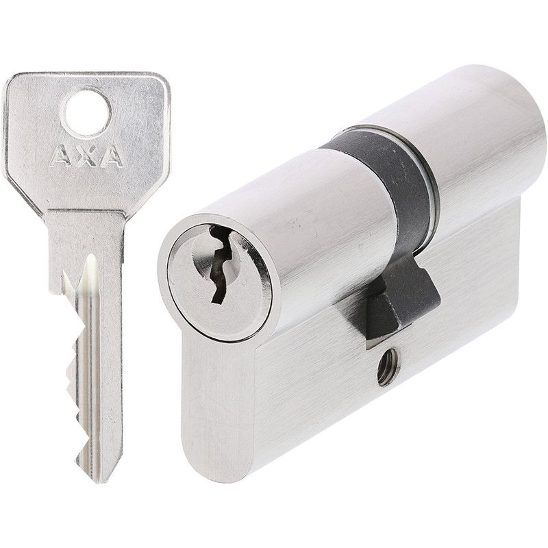 AXA Dubbel Cilinderslot - 30/30 mm - SKG** - Vernikkeld - 9 sleutels - Gelijksluitend (3 stuks)