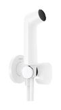 hansgrohe Bidethanddouche S met 1 waterbesparende jet (EcoSmart), incl. stopkraan, douchekophouder en doucheslang 1,25 m, voor koud water, mat wit, 29230700