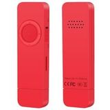 ELVANZA MP3-speler met ingebouwde luidspreker, compatibel met TF-kaarten, ondersteunt afspelen per map, 16 GB, rood