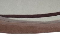 Vente-unique Organisch tapijt 100% handgetuft wol - 160 x 225 cm - Ivoor en bruin - 2100g/m² - YELINA