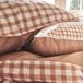 Dekbedovertrek Essix - Vichy - Dekbedovertrek katoen perkal 240x220 cm zandbeige