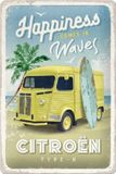Nostalgic Art Merchandising Nostalgic Art Citroen Type H - Happiness Comes In Waves. Metalen wandbord in reliëf 20 x 30 cm