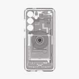 Spigen Ultra Hybrid Zero One mobiele telefoonhoesje voor Samsung Galaxy S24 Ultra - Grijs/Wit