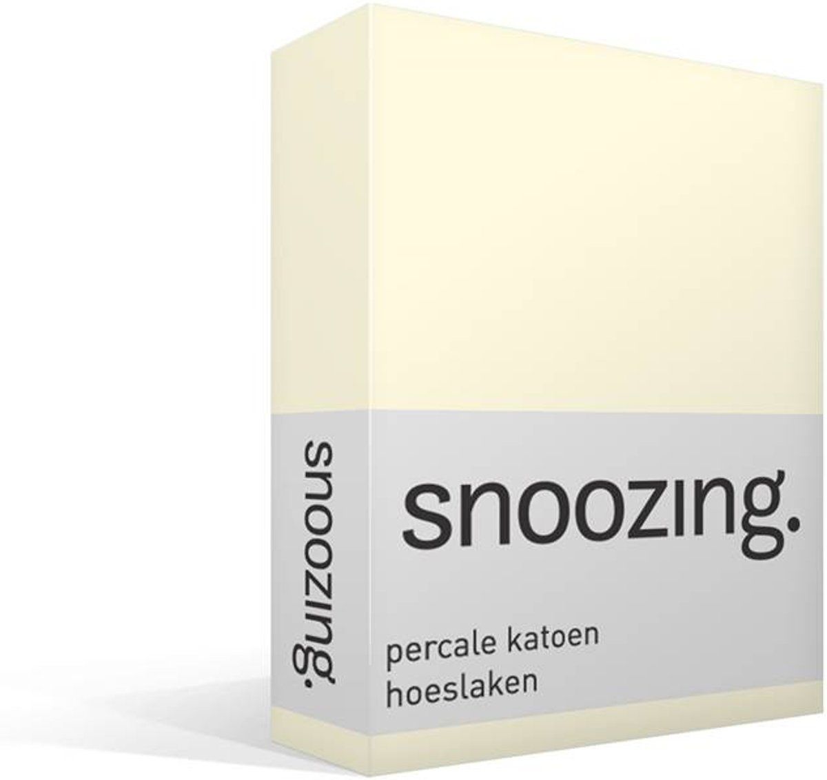 Snoozing percale katoen hoeslaken - Lits-jumeaux (200x200 cm) - wit