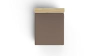 Premium Ranforce Premium Hoeslaken, 100% Katoen, 100 x 200 + 40 cm, Elegant Bruin
