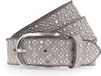 b.belt Leren Riem Tini Silver Leather Belt W85 Light Grey Lichtgrijs