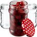 KADAX Kleine inmaakpotten, 315 ml, diameter 66 mm, potten voor honing, jampotten met deksel, luchtdichte, ronde potten (10 stuks, rood gestippeld)