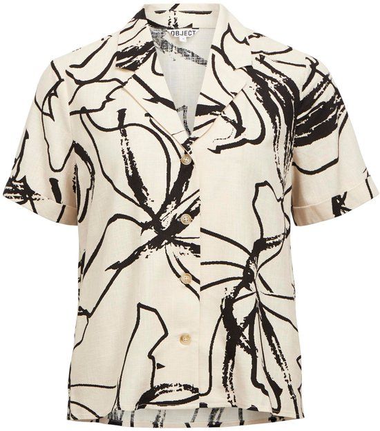 Object T-shirt Print reverskraag