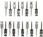 VOLTCRAFT Mini-klemtestsondes Steekaansluiting 0.64 mm CAT I Zwart, Rood, Bruin, Groen, Geel, Violet, Blauw, Wit, Grijs