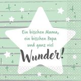 Riethmüller Servetten "Ein etwas Papa, ein etwas Mama" 33cm x 33cm, 16 stuks