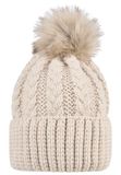 Sterntaler gebreide muts vlechtpatroon, grijsbeige, 57