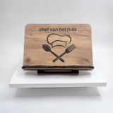 Zeo Wood Kookboekstandaard Hout Chef van het huis 30x20 cm