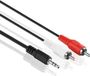 HDSupply PureLink LP-AC030-025 2.5m RCA 3.5mm Zwart audio kabel