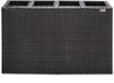Casaria bac à plantes polyrotin marron 95 x 27 x 60cm pour 4 plantes