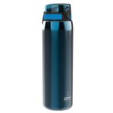 ION8 1 Liter Lichtgewicht Stalen Waterfles, Zonder Isolatie, Lekvrij, Makkelijk te Openen, Veilige Vergrendeling, Draaghendel, Vaatwasserbestendig, Duurzame, 1200ml (40oz), Blauw