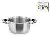 Inoxpran Classic steelpan met 2 handgrepen, roestvrij staal, grijs