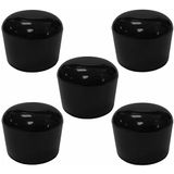cyclingcolors Kunststof voetkappen, rond, buisdoppen, zwart, eindkappen voor ronde buizen, meubels, 28 mm, 5 stuks