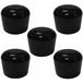 cyclingcolors Kunststof voetkappen, rond, buisdoppen, zwart, eindkappen voor ronde buizen, meubels, 28 mm, 5 stuks