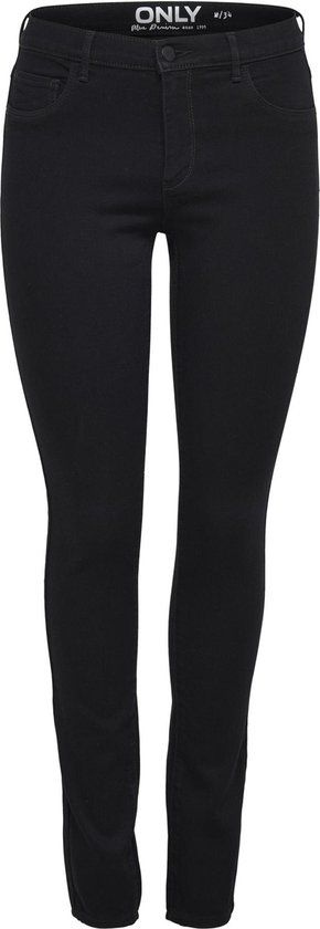 ONLY ONLRAIN REG SKINNY DNM NOOS Dames Jeans - Black Denim - L/32
