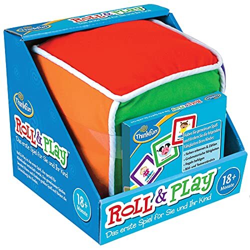 Thinkfun 76479 Roll & Play, het eerste spel, leuke pluche dobbelstenen met verschillende handelingen voor jou en je kind vanaf 18 maanden [exclusief bij Amazon]