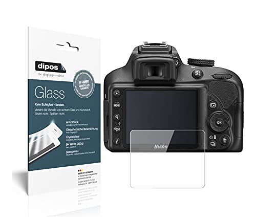 dipos 2 x pantserfolie helder Nikon 3500 beschermfolie 9H displayfolie