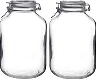 Bormioli Rocco Weckpot/inmaakpot - Set van 3x stuks - 5000 ml - glas - beugelsluiting - D17 x H29 cm