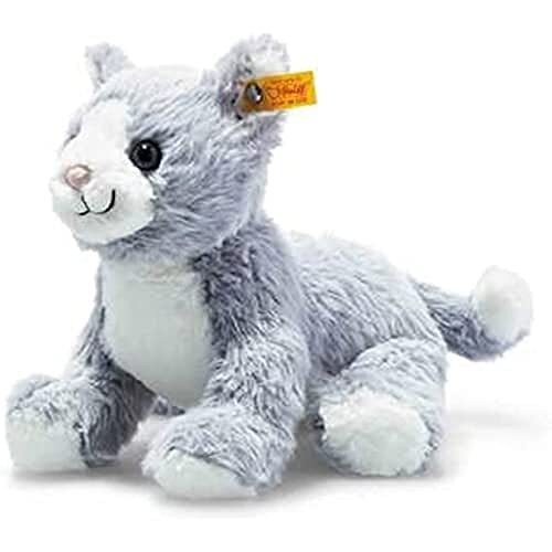 Steiff Soft Cuddly Friends Kat Cassie ijsblauw/wit, 26 cm