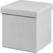 LIVARNO Pouf de rangement, 38 x 38 cm (Gris clair)