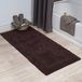 Katoenen Lavish Home Katoenen badmat - pluche 100 procent katoen, 61 x 152,4 cm lange badkamerloper - omkeerbaar, zacht, absorberend en machinewasbaar tapijt (chocolade)