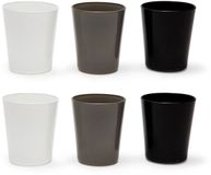 Excelsa Set van 6 Portofino Glazen - Zwart/Wit Glas - 30 cl
