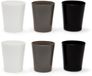 Excelsa Set van 6 Portofino Glazen - Zwart/Wit Glas - 30 cl