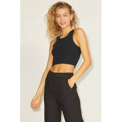 JJXX JXFALLON Ribbed Crop Top - Black