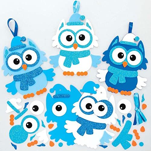 Baker Ross FE970 Sneeuwuil decoratiesets - Pak van 8