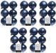 Merkloos Decoris Kerstballen - 30x st - donkerblauw - D8 cm - kunststof - mat/glans - kerstversiering